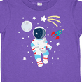 thumbnail image 4 of Inktastic Astronaut the Moon Spaceship and Shooting Star Boys or Girls Toddler T-Shirt, 4 of 5