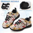 thumbnail image 4 of CHAQLIN Cartoon Gingerbread Running Shoes for Kids Boys Christmas Single Buckle Lace Up Walking Shoes Lightweight Anti Slip Athletic Sports Hiking Sneakers US 1, 4 of 7