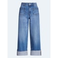 thumbnail image 5 of Free Assembly Women's High Rise Patch Pocket Cuffed Jeans, 26" Inseam, Sizes 0-18, 5 of 5