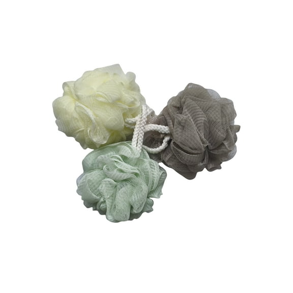 Robinsun Bath Loofah Shower Sponge Body Back Scrubber Soft Mesh Shower Puffs Exfoliating Loofa for Women & Men Bath Accessories Cleaning Tool 3-Pack