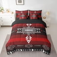 thumbnail image 2 of Feelyou Black Red Aztec Twin Bedding Sets 7pcs, Fashion Abstract Bedding Comforter Set, 2 of 8