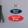 thumbnail image 2 of Signs ByLITA Oval Boots Off Please Sign (Brushed Silver) - Small, 2 of 6