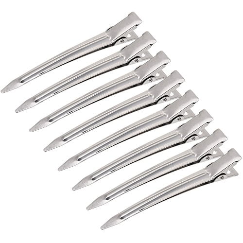 3.5 inches Metal Curl Clips Duck Bill Sectioning Clips Alligator Hair Clips (24 Pieces)