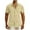 Khaki, variant on Wo-Fusoul Mens Shorts Men's Linen Short Sleeve Lapel Collar Button-Down Shirt, Solid Color Casual Wear Mens Shirts Short Sleeve