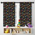 thumbnail image 5 of Blackout Kids Curtains,Multicolor Controllers Games Icons Black Pattern Childrens Insulated Curtains Set Of 2,Bedroom Essentials,Toddler Room Decor 42"x54", 5 of 5