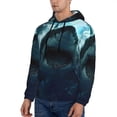 thumbnail image 3 of Fotbe Men's Hoodie with Undersea Shark Pattern - Kangaroo Pocket Pullover Hooded Sweatshirt, Perfect for Daily Wear, Travel, and Home-X-Large, 3 of 7