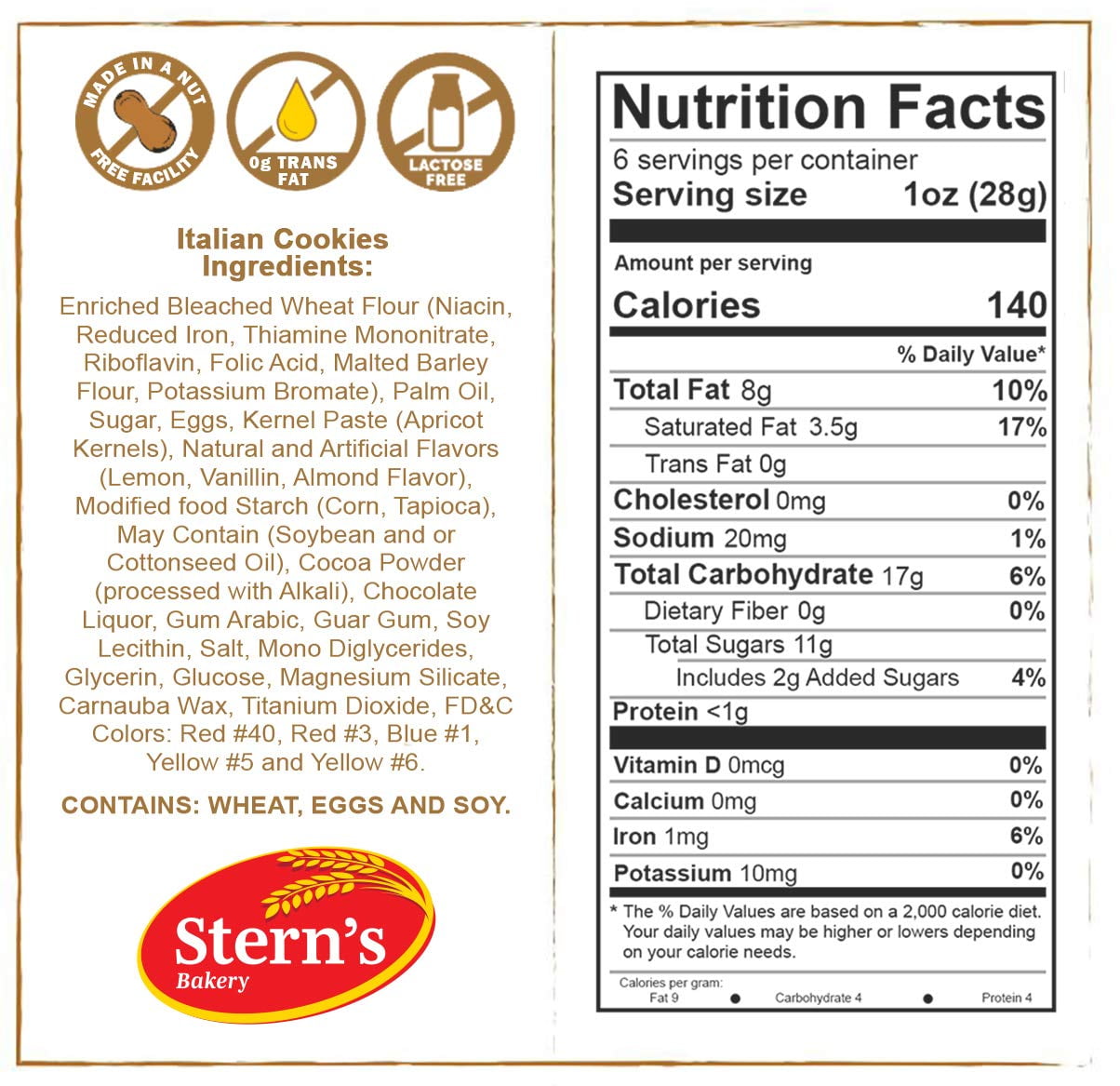 Italian Cookies | Fancy Bakery Cookies | Gourmet Cookies | Perfect for Birthdays, Holidays & all Occasions | Dairy, & Nut Free | 12 oz Sterns Bakery [2 Pack] (Italian Fancy Cookies)