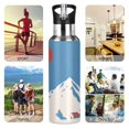 thumbnail image 7 of Yayeee 20oz Insulated Water Bottle Double Wall Stainless Steel with Flip Straw Lid, Snow Mountain, 7 of 7