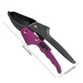 thumbnail image 3 of Garden Pruning Shears Stainless Steel Blades | Handheld Bypass Pruners | Ergonomic Anti-Slip Handle | Effort-Saving Pulley Lever | 9.84in | Purple | 1 Pack, 3 of 6