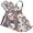 Cute Skulls and Flowers, variant on Watercolor Cartoon Bread 5 Pcs Kitchen Set Heat Resistant Oven Mitts and Non-Slip Pot Holders with Adjustable Cooking Apron