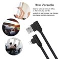 thumbnail image 3 of Compatible With Iphone Charger,3 Pack 90 Degree Fast Recharge(3meter,black White), 3 of 3