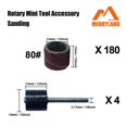 thumbnail image 3 of Accesorio para herramientas rotativas Merryland, lijadora de tambor para Dremel, 184 piezas, 3 of 5