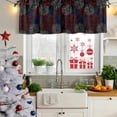thumbnail image 6 of 2 Pack Valances for Windows, Independence Day Window Valances for Living Room/Bedroom/Bathroom, Red Blue Fireworks Vintage Abstract Light Filtering Kitchen Curtain Valance 42"W x18" L, 6 of 9