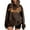 Brown, variant on Fiaer Thanksgiving Sweatshirts for Women Cute Turkey Happy Graphic Plus Size Pullovers Crew Neck Long Sleeve Tops Red XL