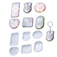 thumbnail image 1 of 6 Moules en Résine pour Étiquettes de Forme Brillante, Porte-Clés Fait Main, Moule en Silicone pour Étiquettes Rondes, Pendentif Porte-Clés, 1 of 5