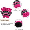thumbnail image 4 of GRNSHTS Winter Kids Hat Scarf Gloves Set Knit Fleece Lined Beanie Neck Warmer Mittens for Toddler Boys Girls 3-8 Years (Rose Red), 4 of 12