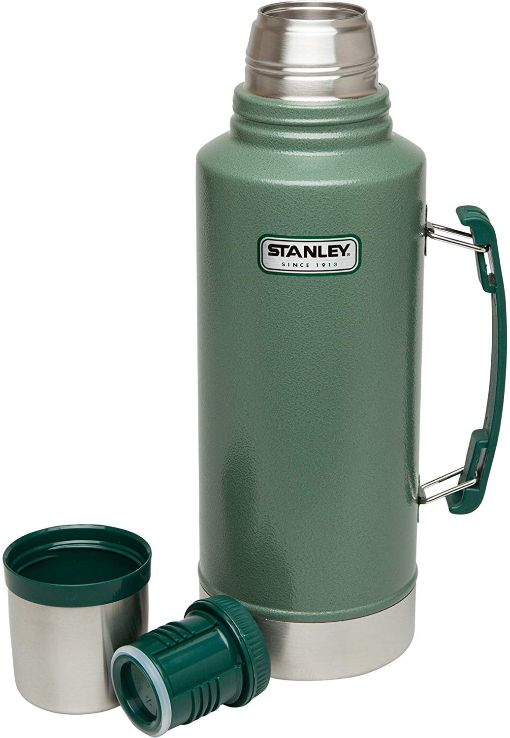Stanley Classic Vacuum Bottle, Hammertone Green/Navy, 1.1 qt