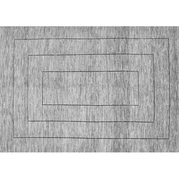Ahgly Company Indoor Rectangle Abstract Gray Contemporary Area Rugs, 2' x 4'
