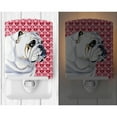 thumbnail image 2 of Caroline's Treasures LH9139CNL Bulldog English Hearts Love Valentine's Day Ceramic Night Light, 6x4x3", multicolor, 2 of 2
