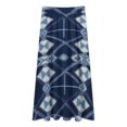thumbnail image 2 of Indigo Blue Geometric Textile Pattern Women High Waist Midi Skirt Elegant Midi Skirt High Waist A-line for Women, 2 of 4