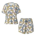 thumbnail image 4 of Naloa Cute Rabbit Women's Short-Sleeved Pajama Set, Loungewear, Summer pajamas, Breathable Cozy - X-Large, 4 of 9