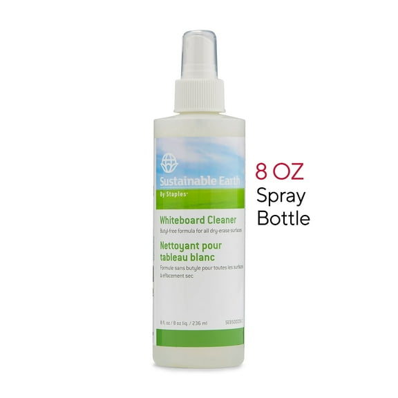 Sustainable Earth by Staples Whiteboard Cleaner Clear 8oz 3/Pack SEB50000CVS