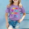thumbnail image 2 of Teen Shirts For Girls Letter Short Sleeve Shirt For Girls Loose Soft Toddler Summer Clothes Girl Shirts 10-11 Years Cute&nbsp;Girl&nbsp;Clothing, 2 of 4