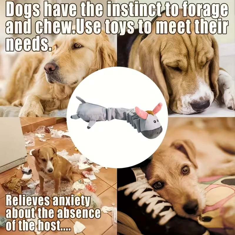 1 Long Neck Donkey, Squeaky Plush Puppy Toy, Interactive Tug of War Dog Toy, Plush Toy for Teething Puppies, Suitable for Indoor and Outdoor Play