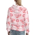 thumbnail image 7 of Sikiie Pigs Head And Donuts Women's Casual Hoodies Long Sleeve Lightweight Pullover Tops Loose Sweatshirt-X-Large, 7 of 7