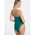 thumbnail image 3 of No Boundaries Essentials Scoop Neck One-Piece Swimsuit, Women’s XXS-XXL, 3 of 5