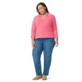 thumbnail image 4 of Gloria Vanderbilt Swan Series Women's Plus Popover Knit Top, Sizes 0X-4X, 4 of 5