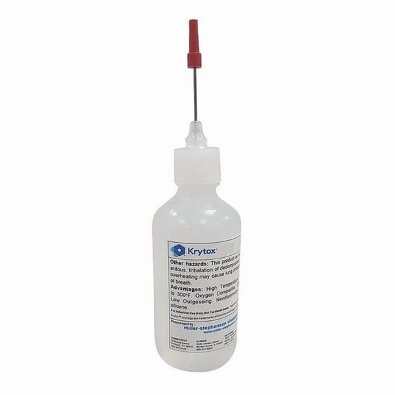 Krytox Lubricant, 2 oz., Needle Nose Bottle, PFPE, Colorless LCNGPL105