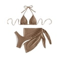 thumbnail image 2 of Lenago Swim Shorts Women Bathing Suit for Women Women Swim Suits Women's Three Piece Bikini Set With Up Swimsuit Khaki M, 2 of 6