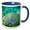 Blue/White, variant on 3drose, Marine Life, Sea Fan, Belize Barrier Reef, Belize - Sa02 Mwi0004 - Mark Williford, 11oz Two-tone Green Mug