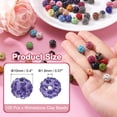 thumbnail image 2 of 105 Pcs 10mm Perlas de arcilla con strass para hacer joyería, perla de bola de disco a granel para pulsera, collar, arete, manualidades, decoración, violeta, 2 of 7