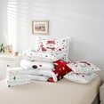 thumbnail image 6 of Manfei Kawaii Christmas Snowman 7-Piece Twin Bedding Sets,Polka Dots Bowtie Bedding Comforter Set,White Red Sheet Sets For Kids,Microfiber Bedroom Decor Reversible, 6 of 8