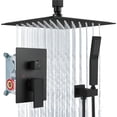 thumbnail image 3 of Ceiling Mount Shower System Rain Shower Head with Handheld Spray Pressure Shower Faucet Set Rough-in Valve Shower Trim Kit Included Bathroom Brushed Nickel Ceiling Shower Head, 3 of 6