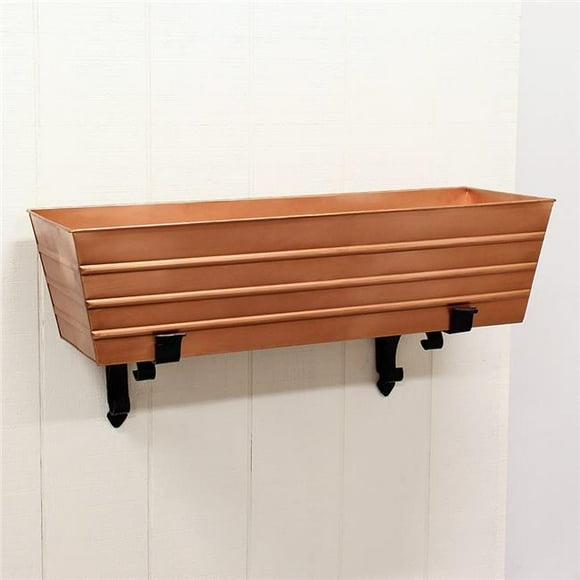 Achla C-21C-WM Flower Box with Wall Brackets&#44; Copper - Large