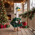 thumbnail image 4 of Eagokdc Christmas Porch Goose Clothes Yard Goose Statue Dresses Costume, Garden Goose Garment for Lawn Patio 23" Statue Party Holiday Ornaments, 4 of 7