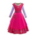 thumbnail image 3 of Disfraz de princesa rosa sin mangas, vestido de fiesta, vestido de cosplay de rol de Barbie con cinturón, falda a cuadros, disfraz de Halloween, vestido para niñas, 3 of 5