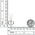 thumbnail image 7 of 925 Sterling Silver and 10K Yellow Gold White Moissanite and White Lab Grown Diamond Heart Shape Pendant Necklace for Women By Keren Hanan (1.17 Cttw, Pear Shaped 8X6MM, with 18 inch Chain), 7 of 7