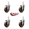 thumbnail image 2 of 4 Inch High Temp Glass Filled Nylon Wheel Swivel 3/4 Inch Square Stem Caster Set, 2 of 2