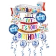 thumbnail image 1 of Set de decoración FUFUJIA con globos azules de mylar para feliz cumpleaños, 1 of 6