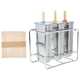 thumbnail image 5 of 1 juego de moldes para paletas caseros con 50 palitos de madera, máquina de hielo de acero inoxidable, 5 of 6