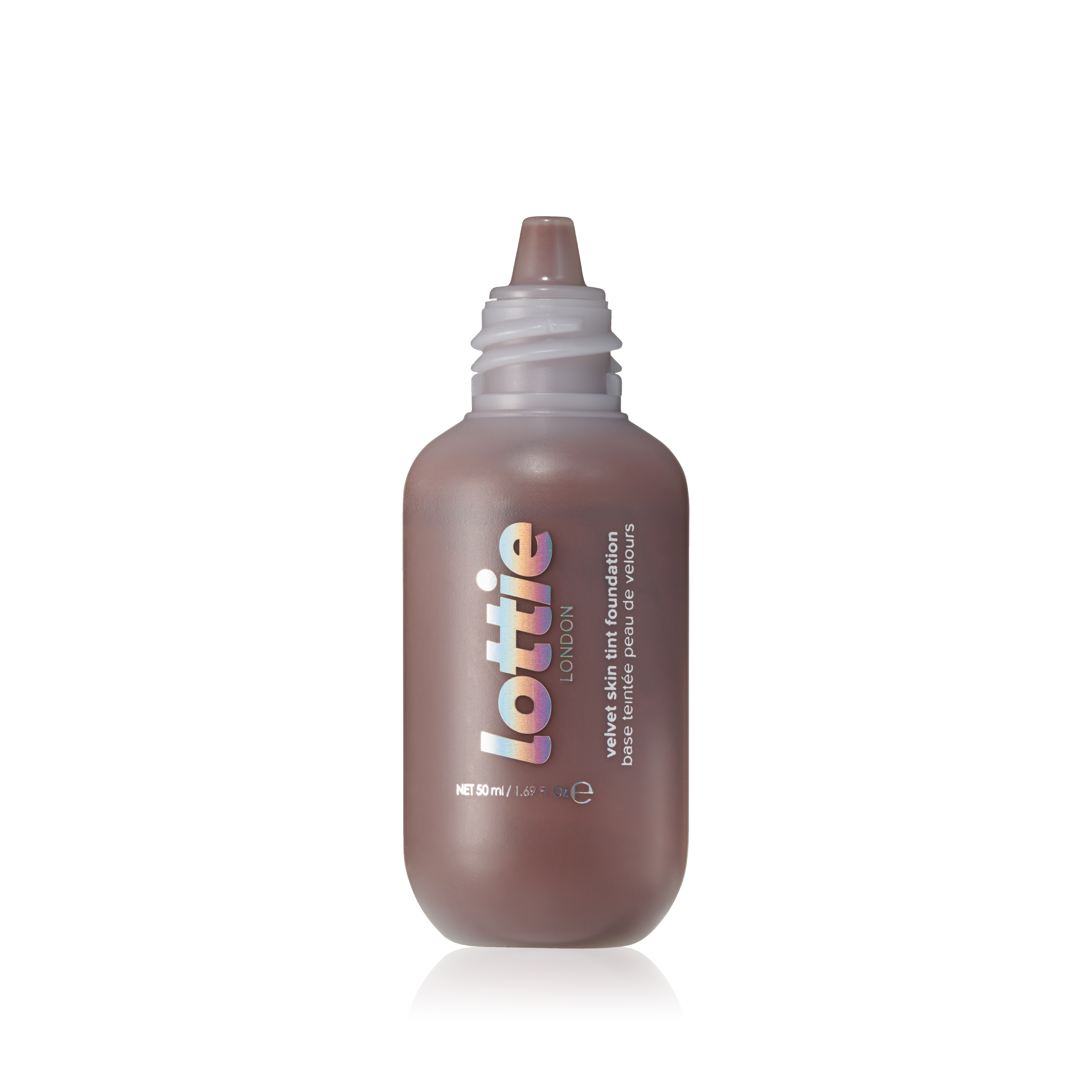 Lottie London Velvet Skin Tint Foundation, 100% Vegan, Matte Finish, Deep N045, 1.69 fl oz