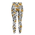 thumbnail image 6 of Renewold Sunflower Cow Print Womens Leggings with Pockets High Waisted Hip Lift Tummy Control Yoga Pants Buttery Soft 4 Way Stretch Workout Yoga Pants Cute Activewear, 3XL, 6 of 8