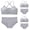 Gray 3PCS, variant on LYMAYTER Girls Comfort Wirefree Training Bras Seamless Cami Bralette And Underwear Set