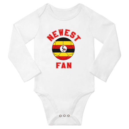

Newest Uganda Soccer Football Fan Baby Long Sleeve Bodysuits (White 6 Months)