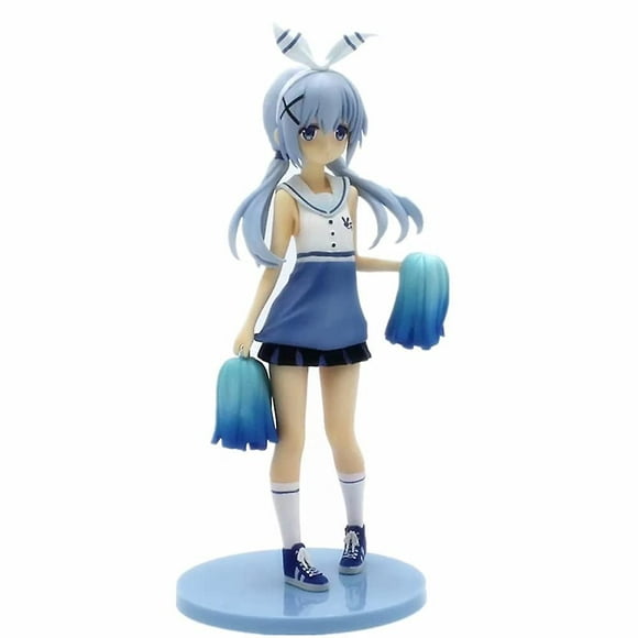 Japan Anime 23cm Is The Order A Rabbit? Kafuu Chino Cheerleader Standing Pose Limited Edition Action Figure Toys Model Statue Handmade Pvc Doll Figure