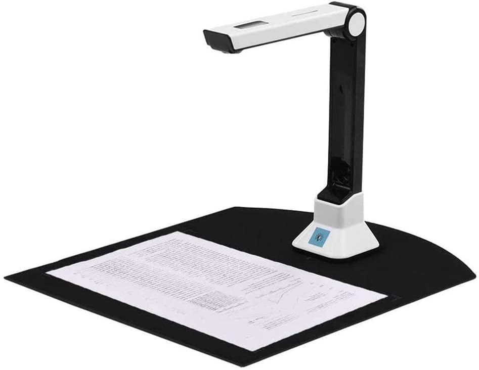 High Definition Scanner Capture Size A4 Multi-Language OCR POEO Document Camera with Real-time Projection Video Recording Function English Article Recognition for Office Classrooms,Hard Bottom 